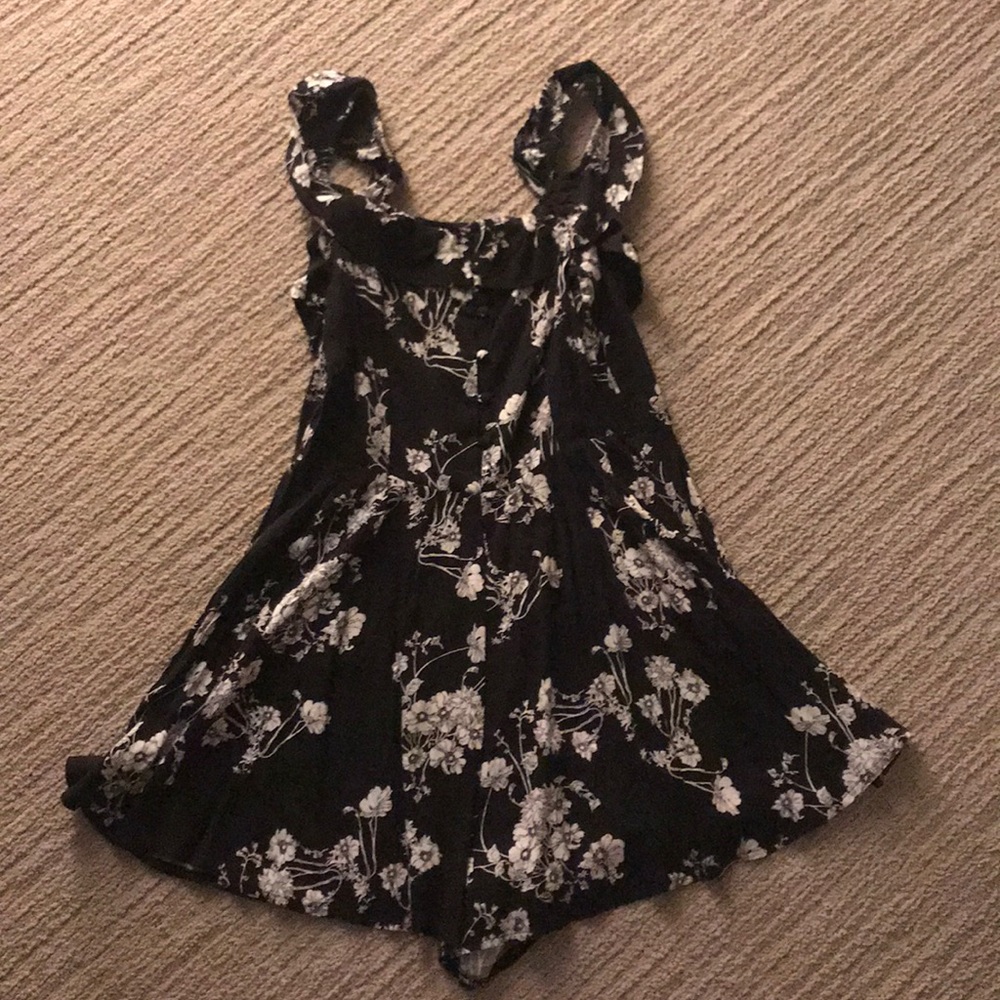 Urban outfitters black and white floral romper